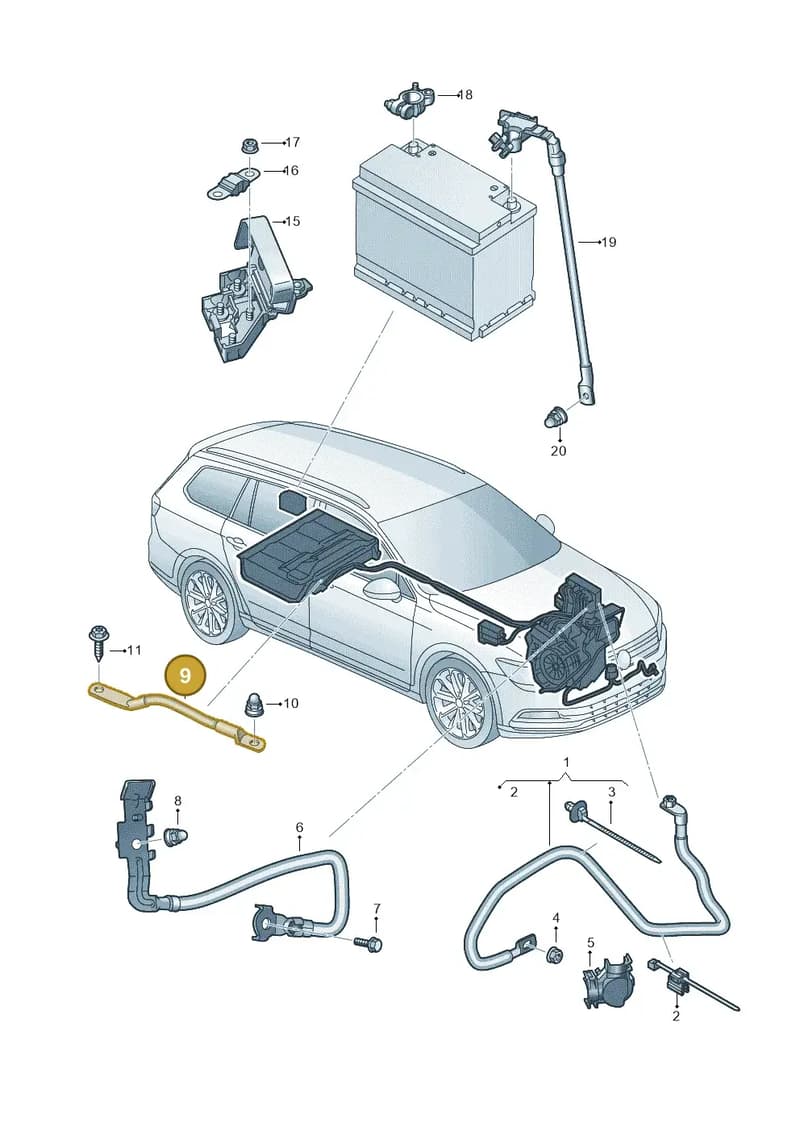 3Q0971237B — Skoda Superb Combi (2015-2024) diagram 793971670, position 9