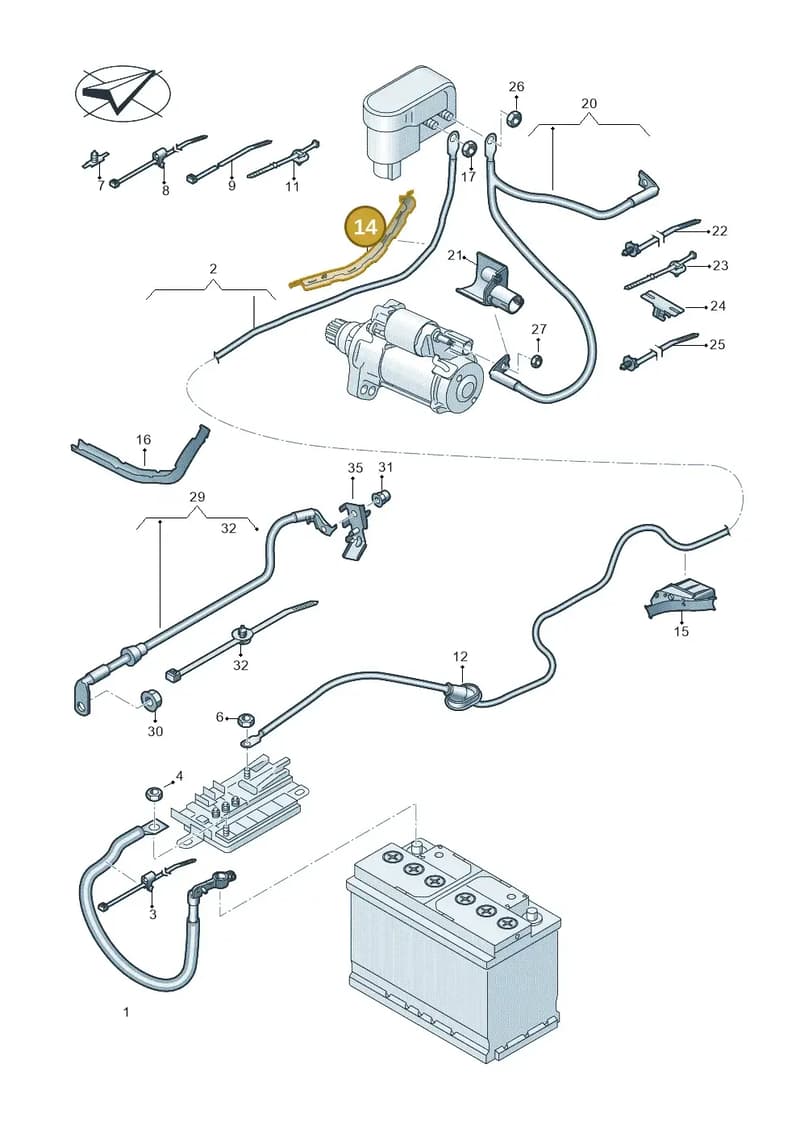 3Q0971615 — Audi RS3 Sportback (2015-2016) diagram 858972000, position 14