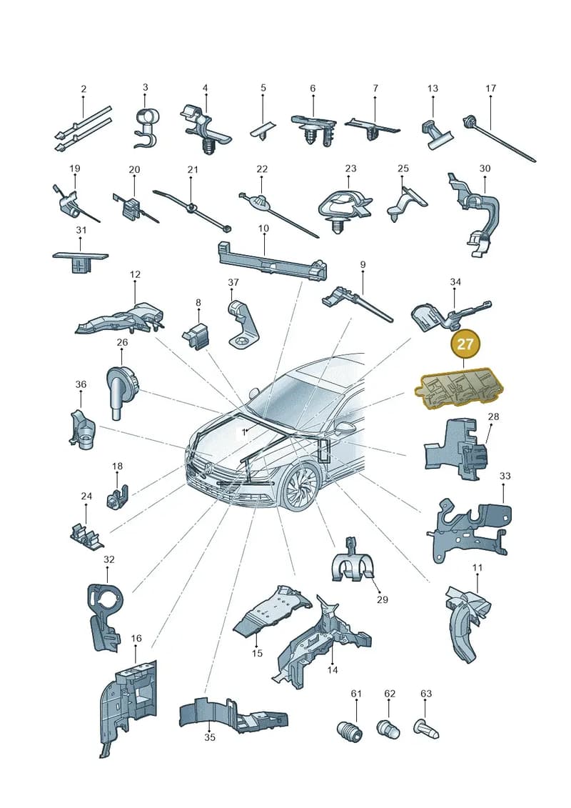 3Q0971848 — Volkswagen Arteon (2017-2025) diagram 828971820, position 27