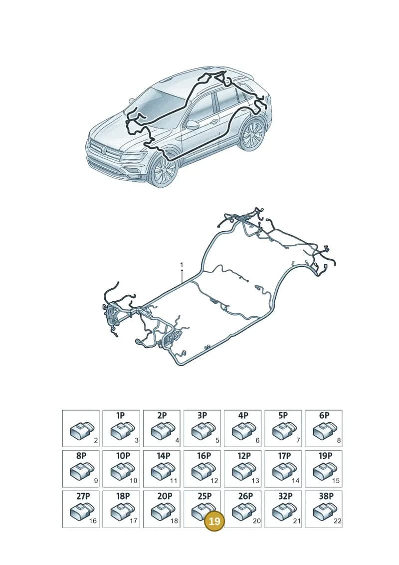 3Q0972701A — Volkswagen Tiguan (2024-) diagram 57d971081, position 19