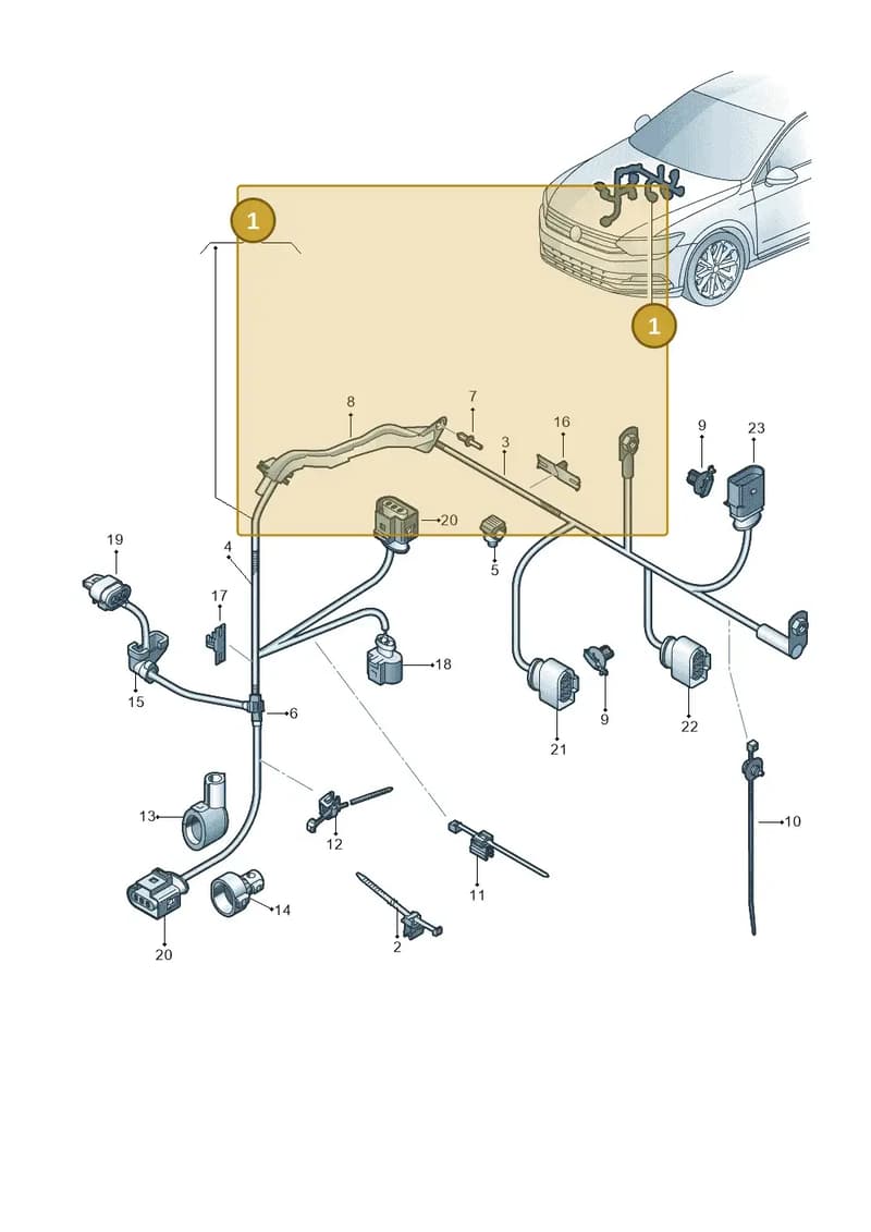 3Q1971111BQ — Volkswagen Passat Saloon (2014-2024) diagram 793971780, position 1