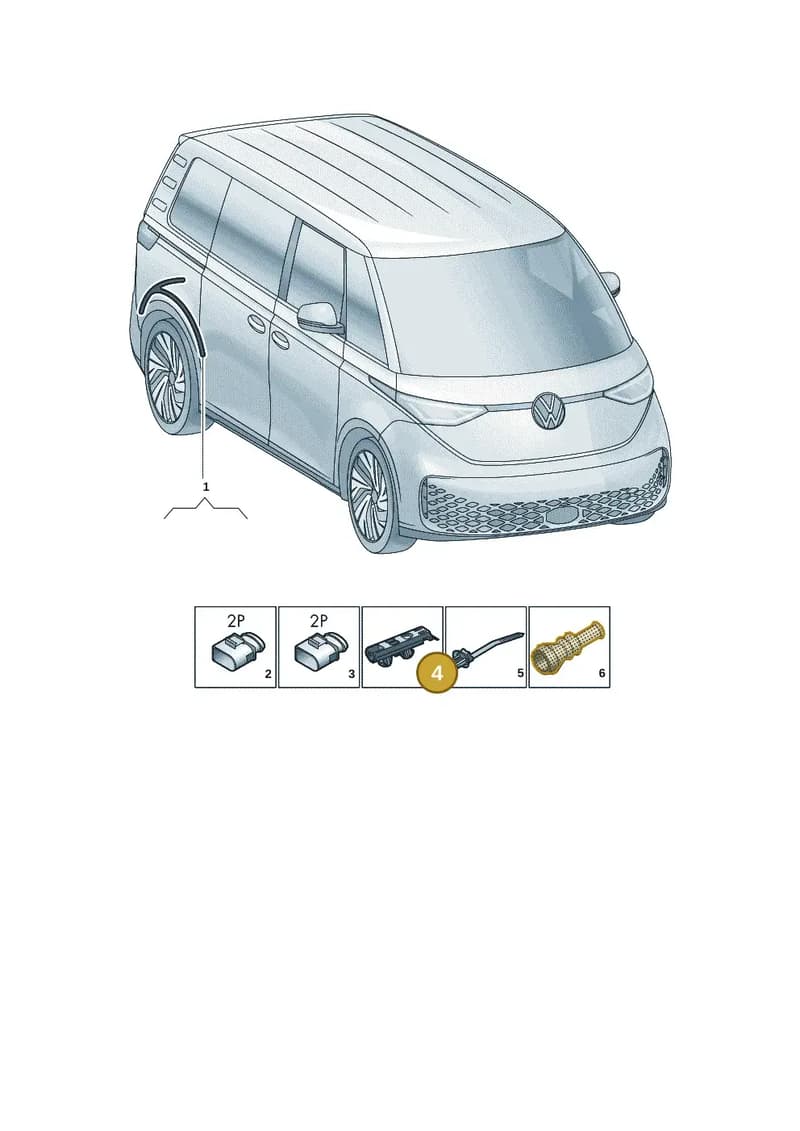 3QF616819 — Volkswagen ID. Buzz (2022-2025) diagram 15a972710, position 4