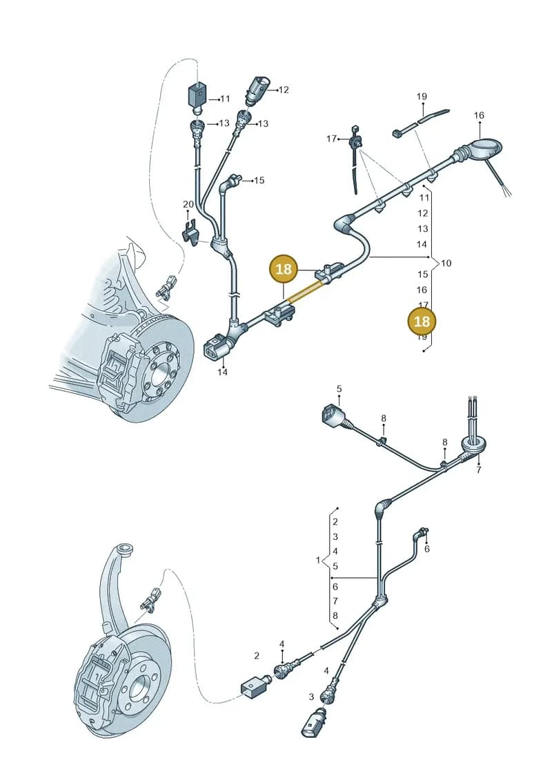 3QF616819 — Audi RS Q3 Sportback (2019-2024) diagram f3z927100, position 18