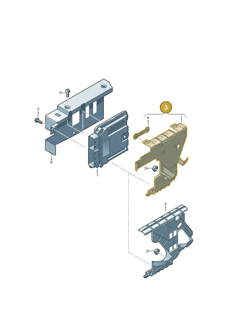 3QF906214 — Volkswagen Atlas Cross Sport (2019-2023) diagram 829906220, position 3