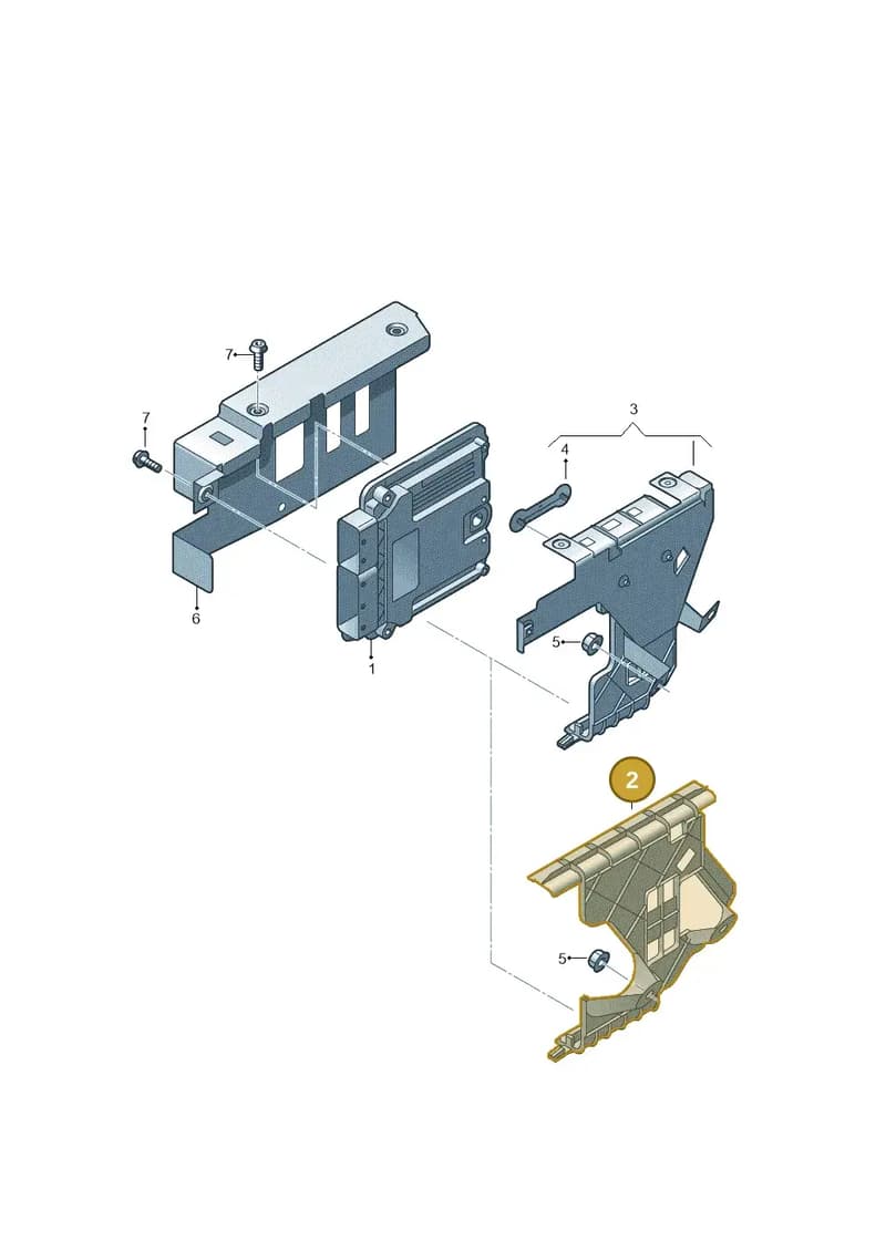3QF906507 — Volkswagen Atlas Cross Sport (2019-2023) diagram 829906220, position 2