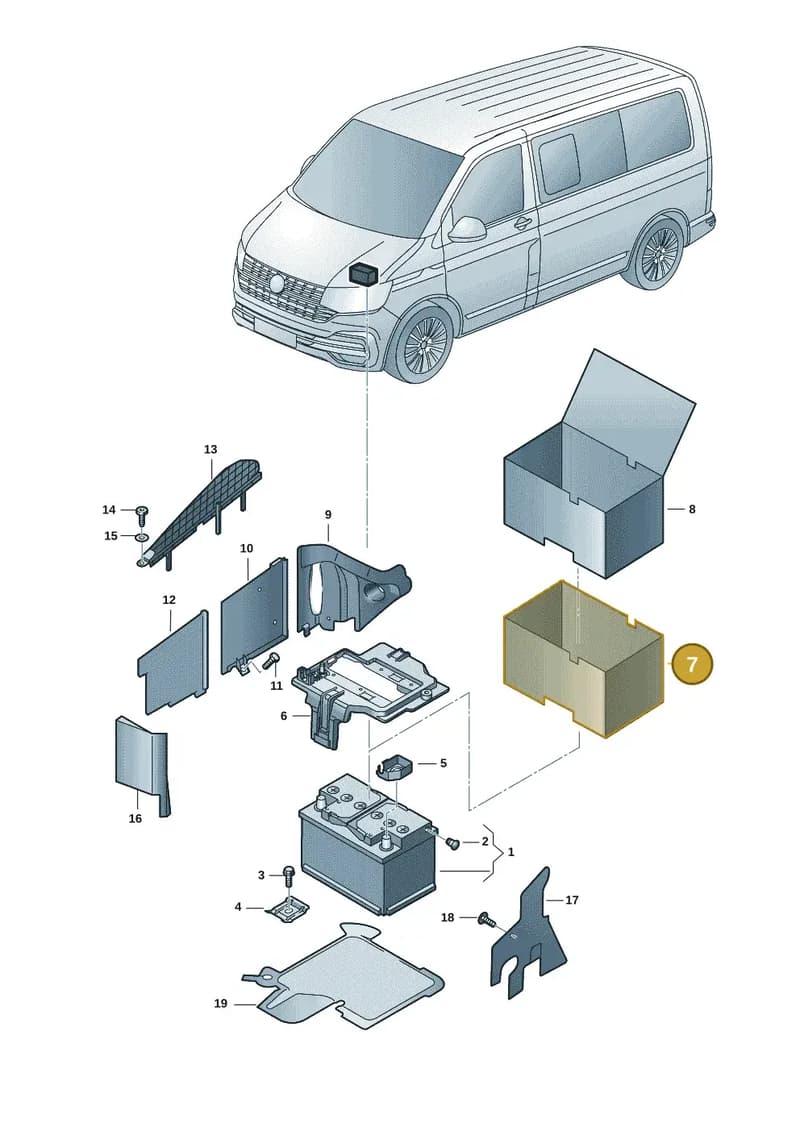 3QF915418 — Volkswagen Transporter Multivan (2019-2024) diagram 7em915000, position 7
