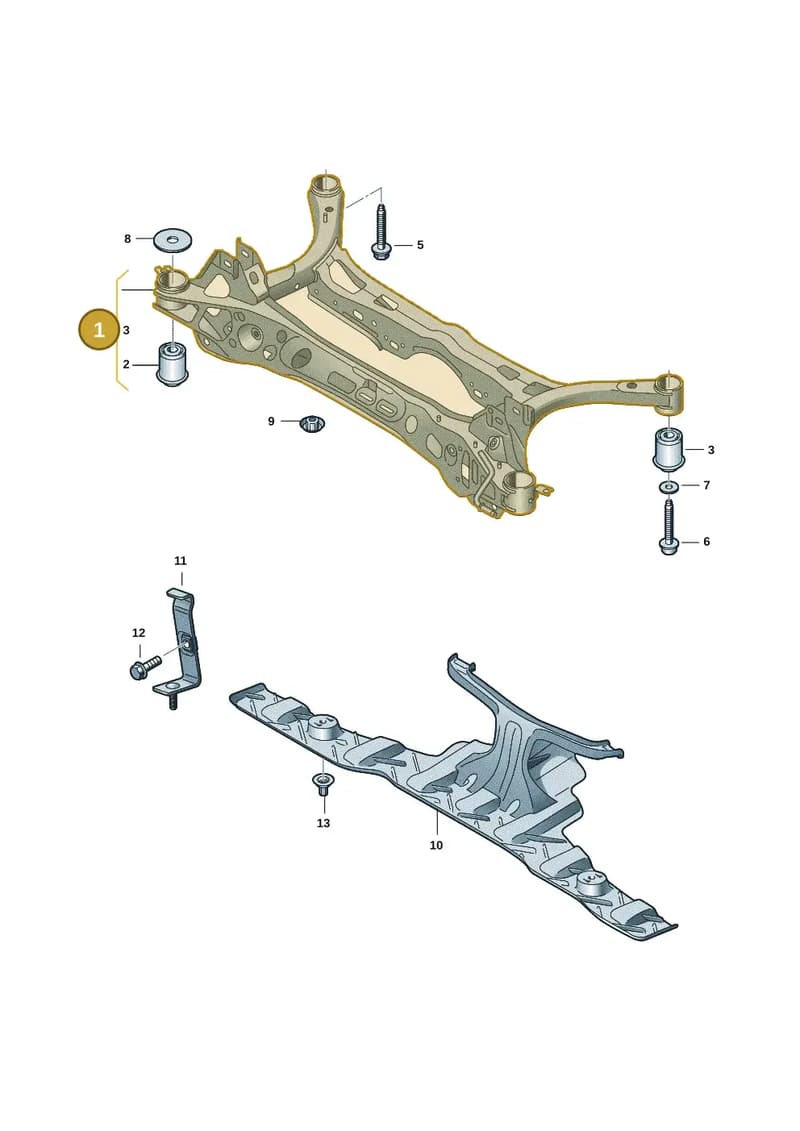 3WA505235S — Volkswagen Passat Estate (2023-2025) diagram 3j0505000, position 1