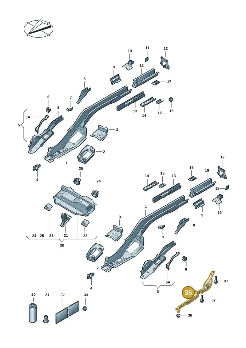 3WA814421 — Skoda Superb Combi (2023-2024) diagram 3p0803420, position 35
