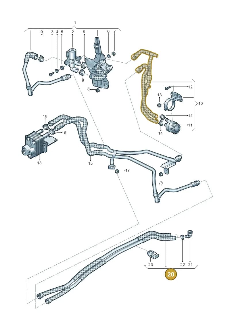 3WA819930 — Volkswagen Passat Estate (2023-2025) diagram 746819950, position 20