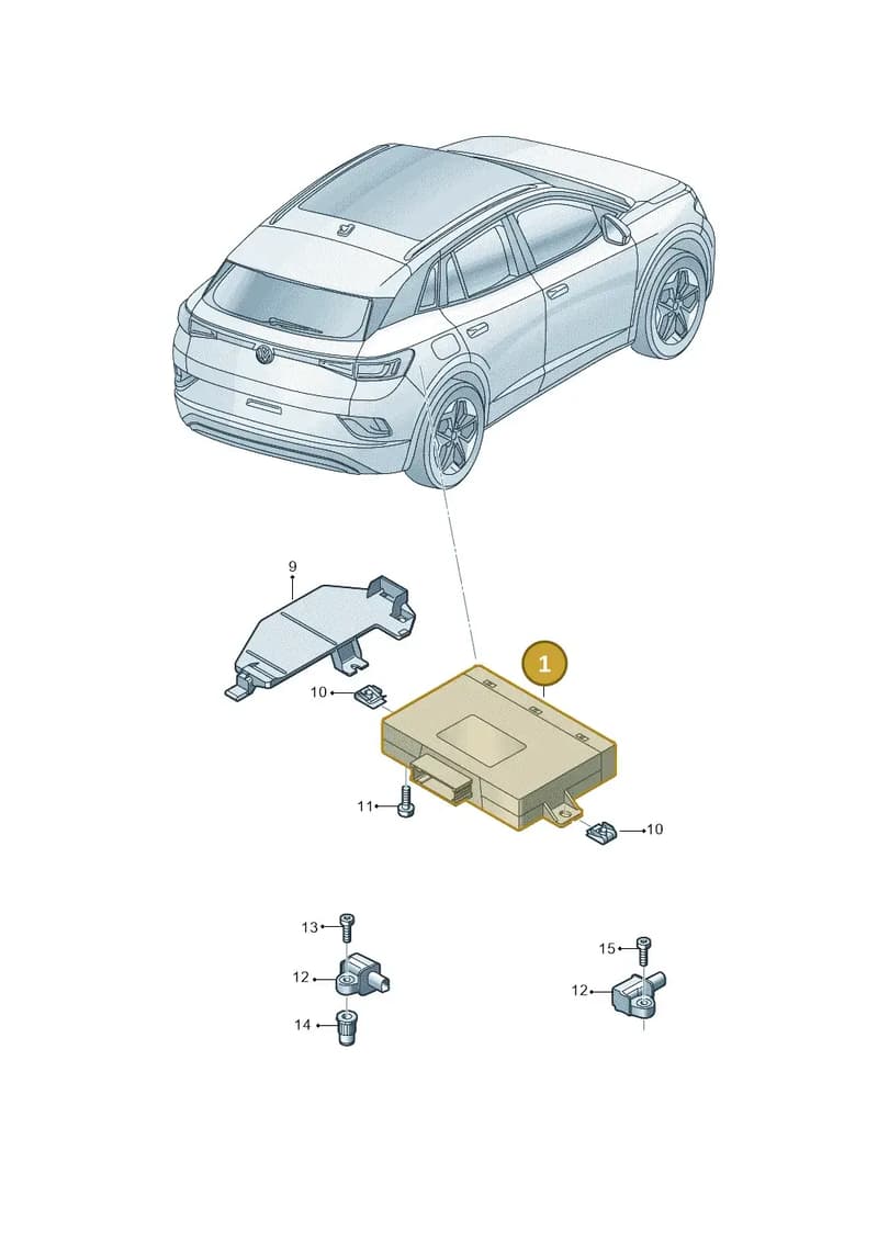 3WA907376D — Volkswagen ID.4 (2020-2025) diagram 11a907035, position 1