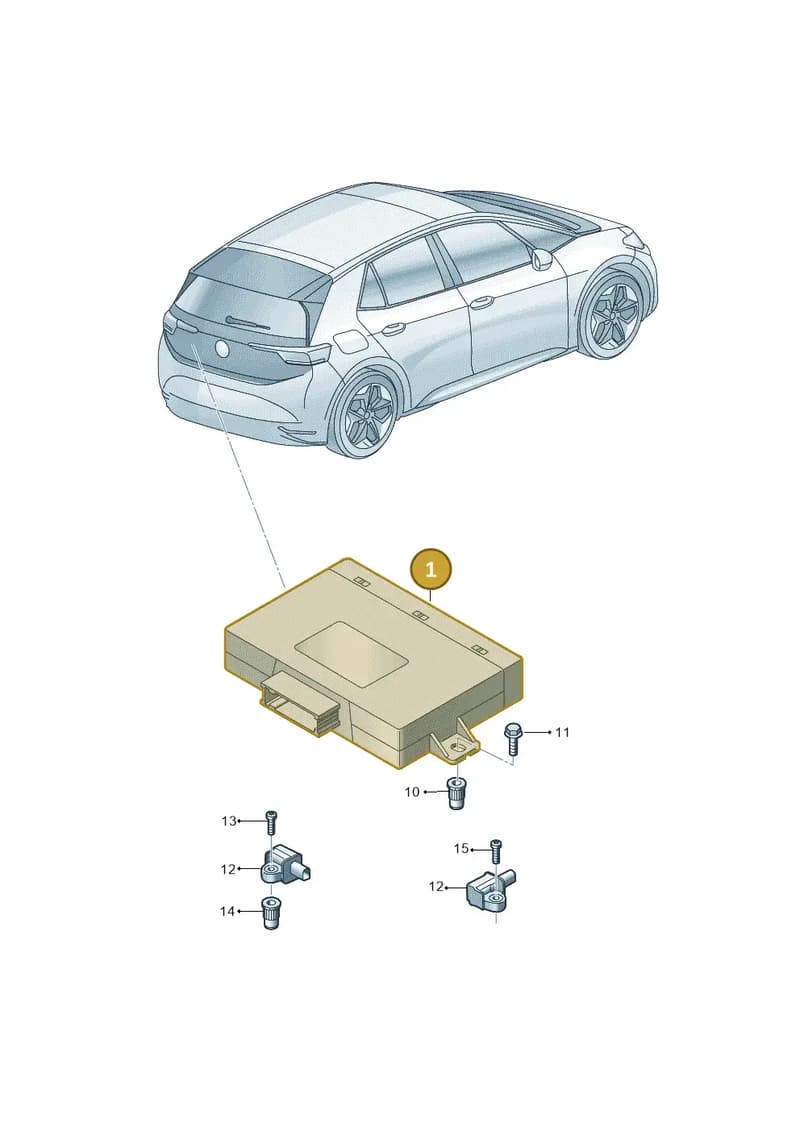 3WA907376D — Skoda Enyaq (2020-2021) diagram 50a907035, position 1