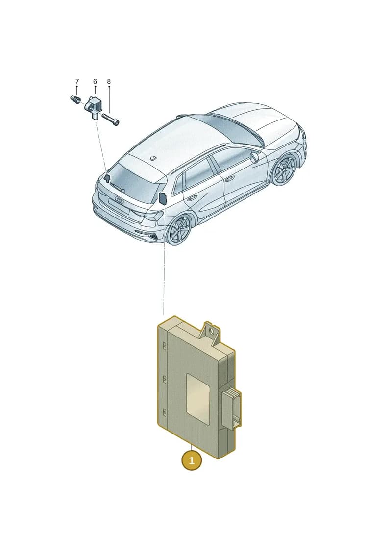 3WA907376D — Audi Q4 Sportback (2021-2025) diagram 89a907777, position 1