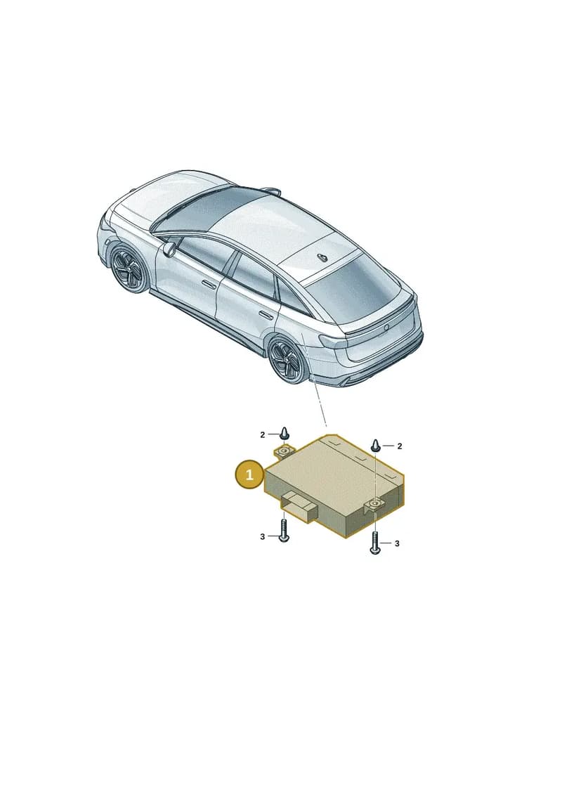 3WA907376D — Volkswagen ID.7 (2023-2025) diagram 14b907300, position 1