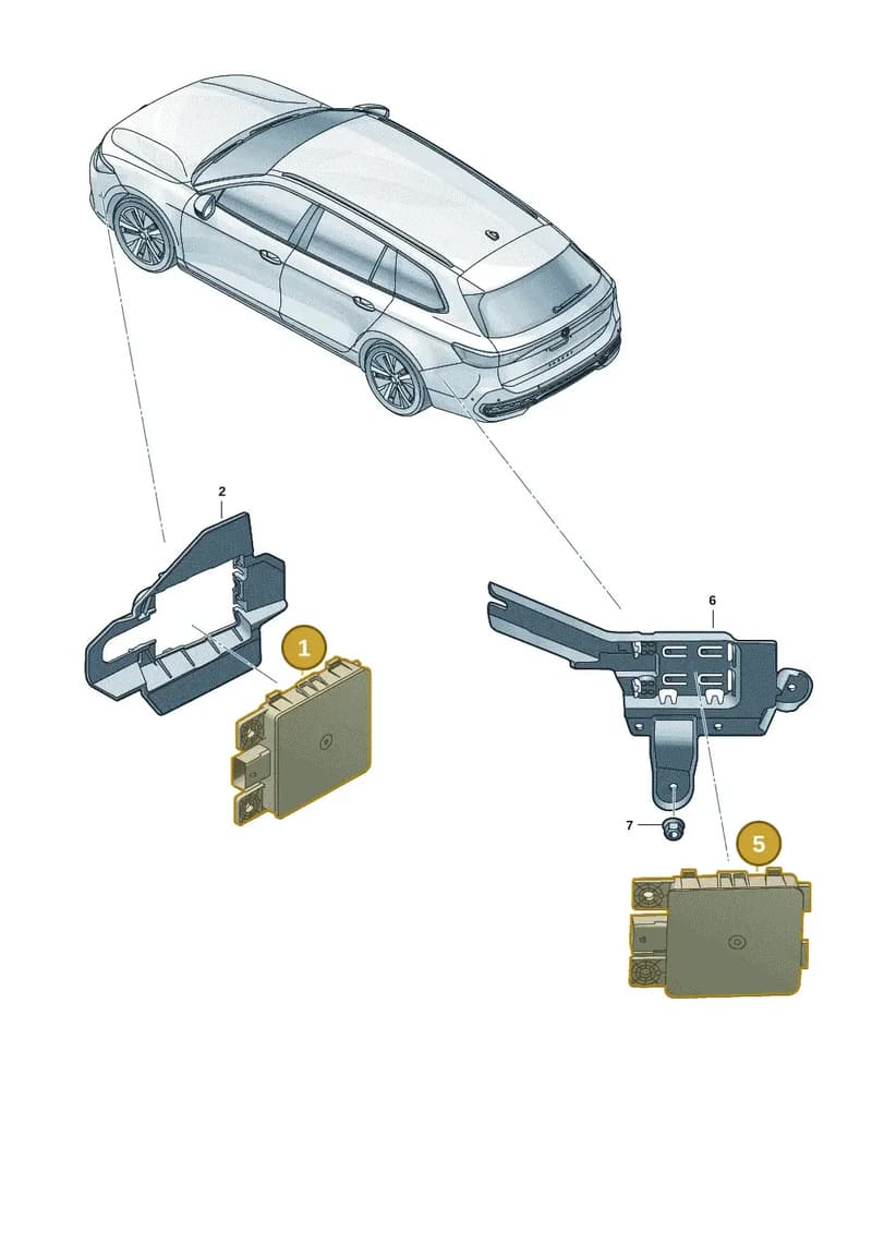 3WA907541D — Skoda Kodiaq (2024-2024) diagram 3j0907250, position 1+5