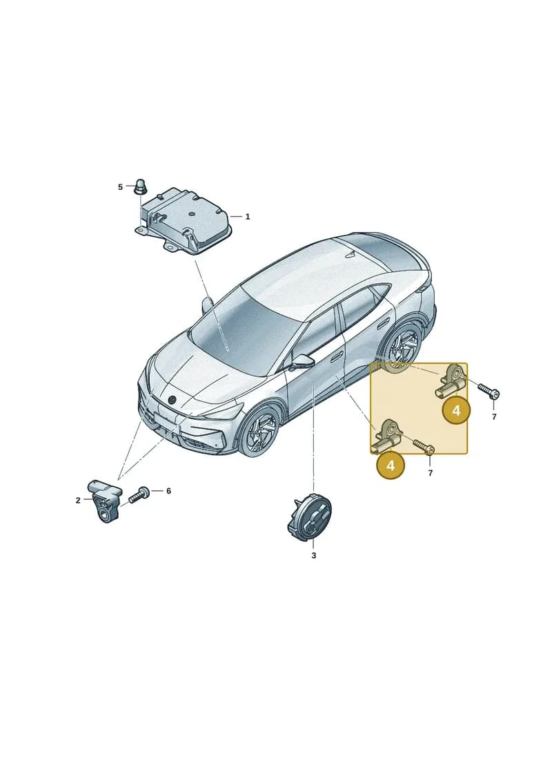3WA959351 — Volkswagen ID.UNYX (2024-) diagram 11h959600, position 4