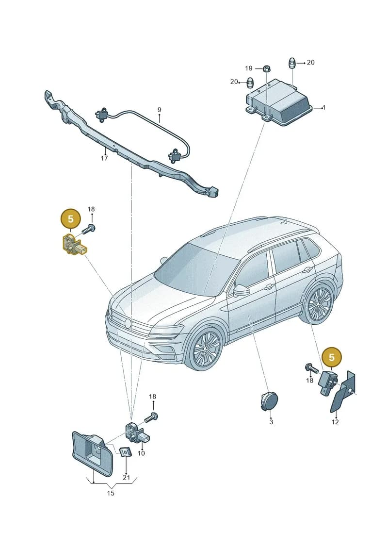 3WA959351 — Skoda Karoq (2017-2023) diagram 884959300, position 5