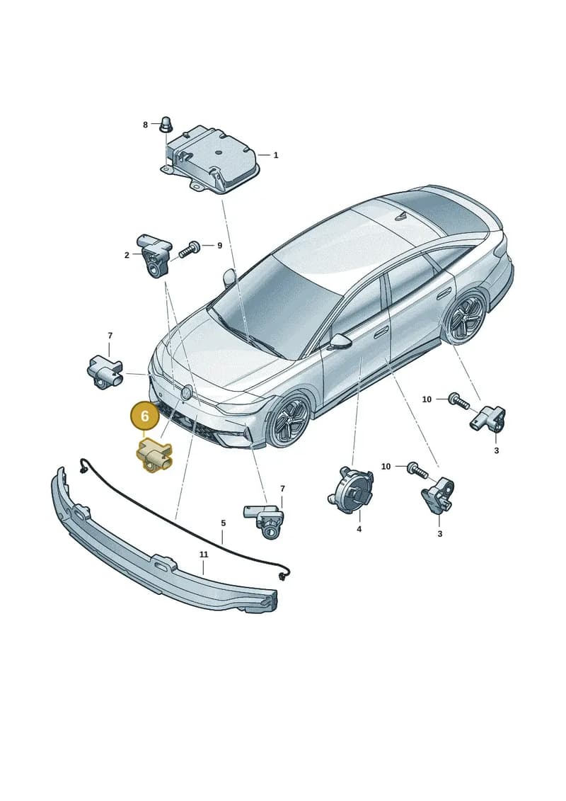 3WA959360 — Volkswagen ID.7 (2023-2025) diagram 14b959600, position 6