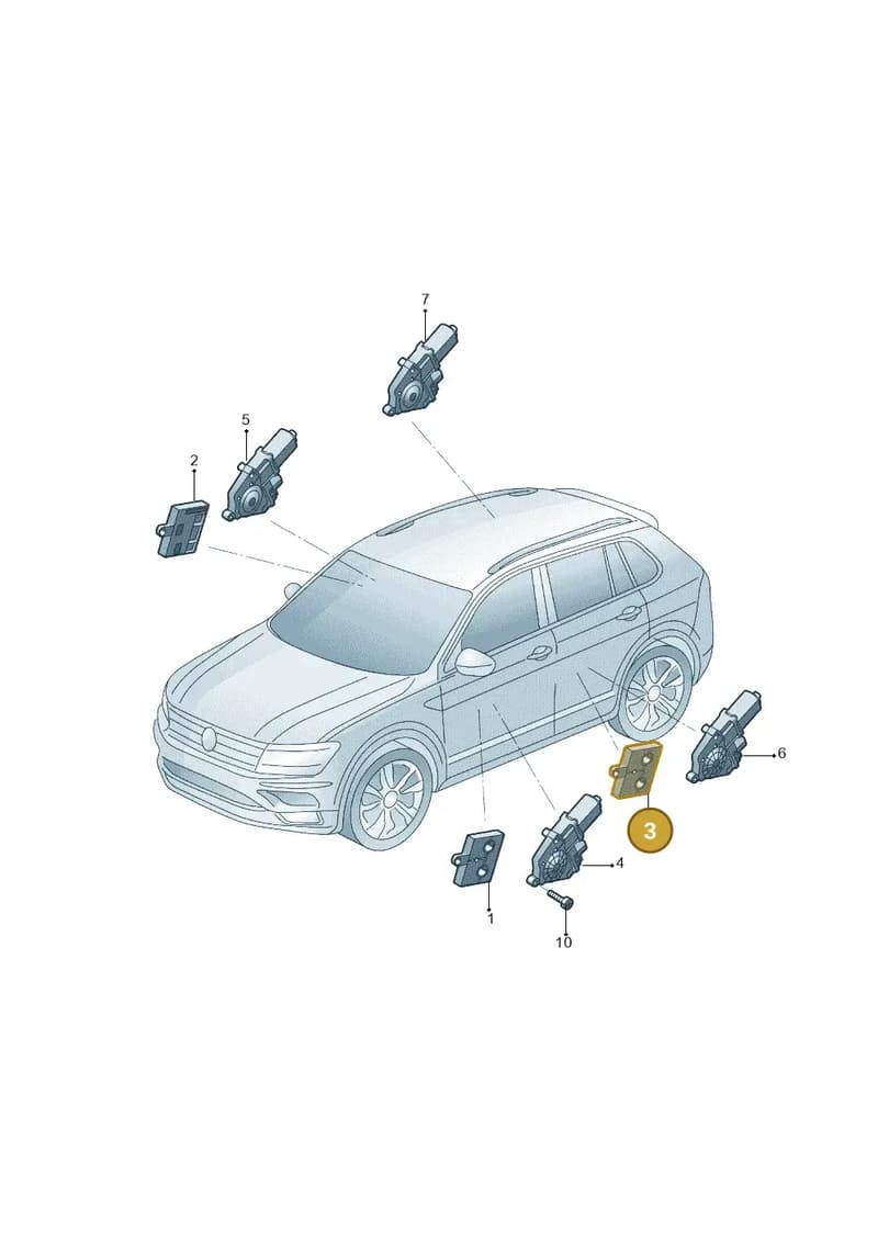 3WA959395 — Volkswagen Tiguan (2024-) diagram 519959150, position 3