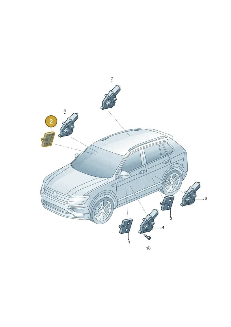 3WA959592 — Volkswagen Tiguan (2024-) diagram 519959150, position 2