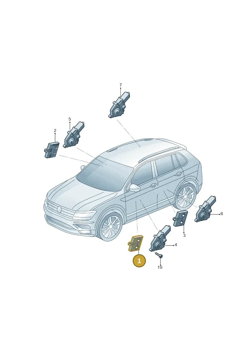 3WA959593 — Volkswagen Tiguan (2024-) diagram 519959150, position 1