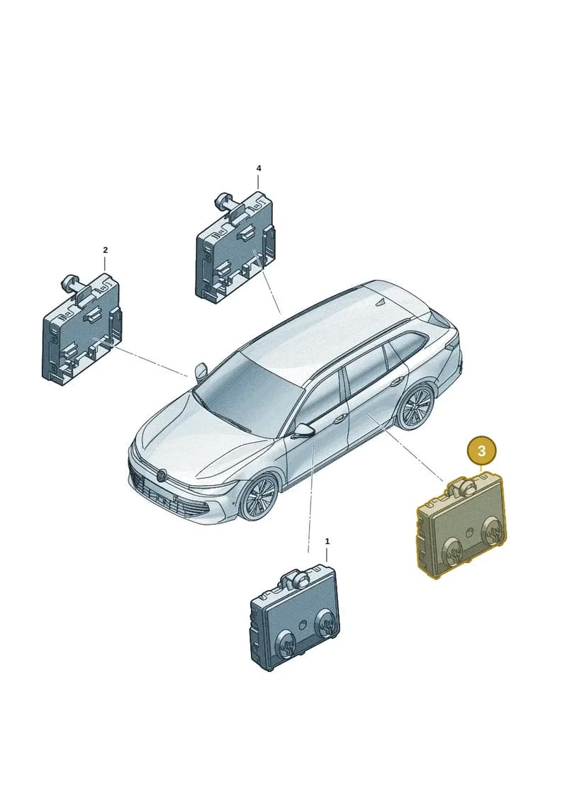3WA959595A — Volkswagen Passat Estate (2023-2025) diagram 3j0959800, position 3