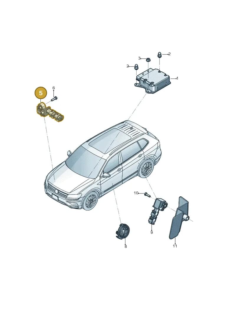 3WA959651 — Volkswagen Tiguan (2017-) diagram 833959300, position 5