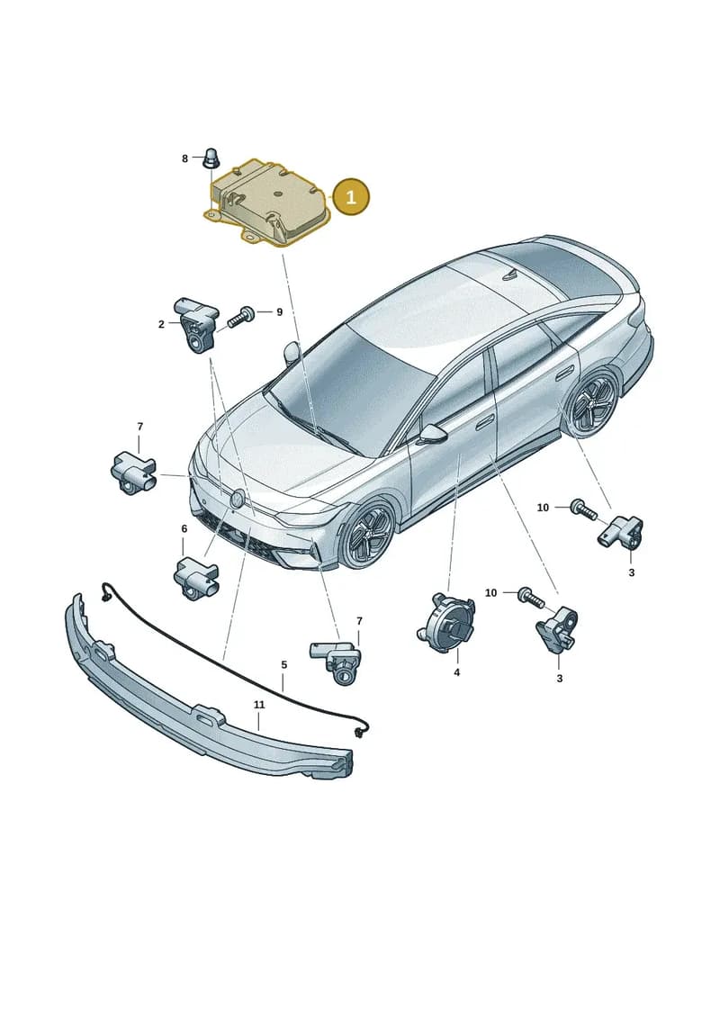 3WA959655N — Volkswagen ID.7 (2023-2025) diagram 14b959600, position 1