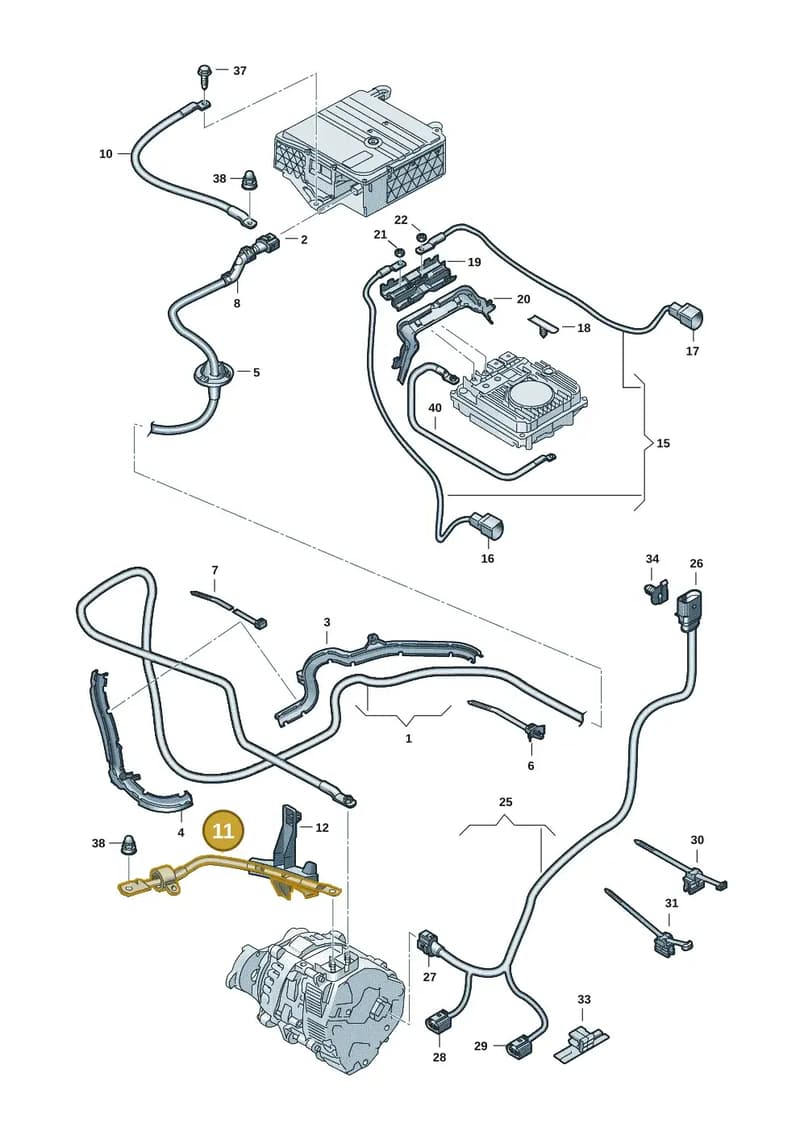 3WA971244 — Volkswagen Passat Estate (2023-2025) diagram 3j0971150, position 11