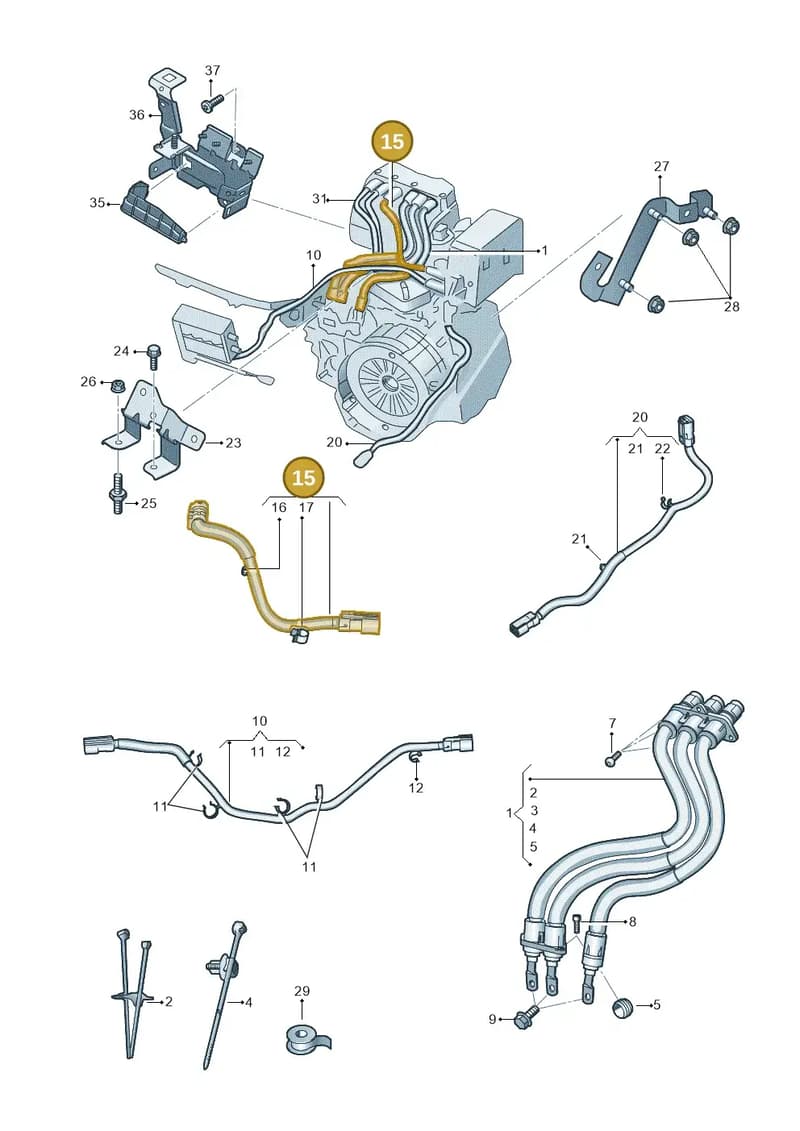 3WA971483 — Audi A3 Sportback (2019-2025) diagram 596970160, position 15