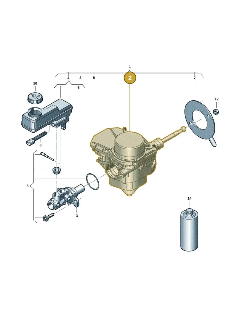 3WB614106L — Volkswagen Tiguan (2023-2025) diagram 10a612000, position 2