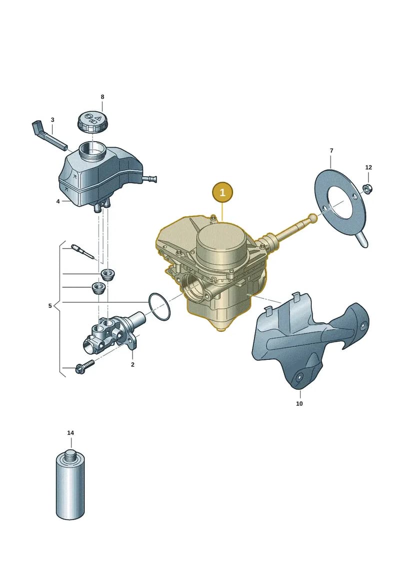 3WB614106L — Volkswagen Passat Estate (2023-2025) diagram 3j0612000, position 1
