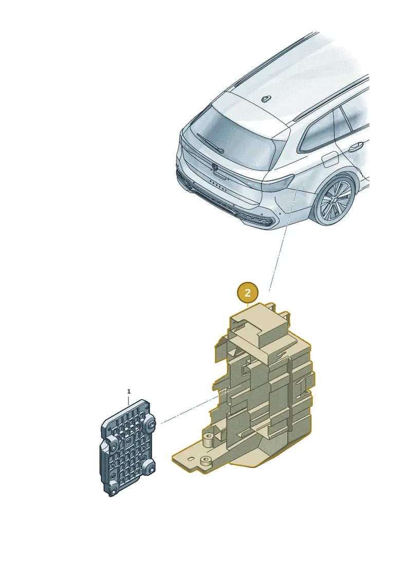 3WB971502 — Volkswagen Passat Estate (2023-2025) diagram 3j0907300, position 2