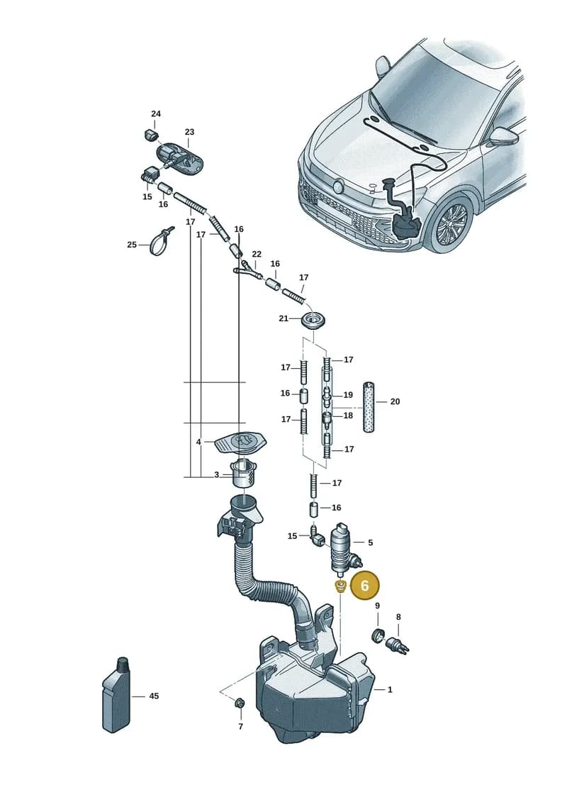 431955465 — Volkswagen Tiguan 2.0 (2023-) diagram 57x955100, position 6