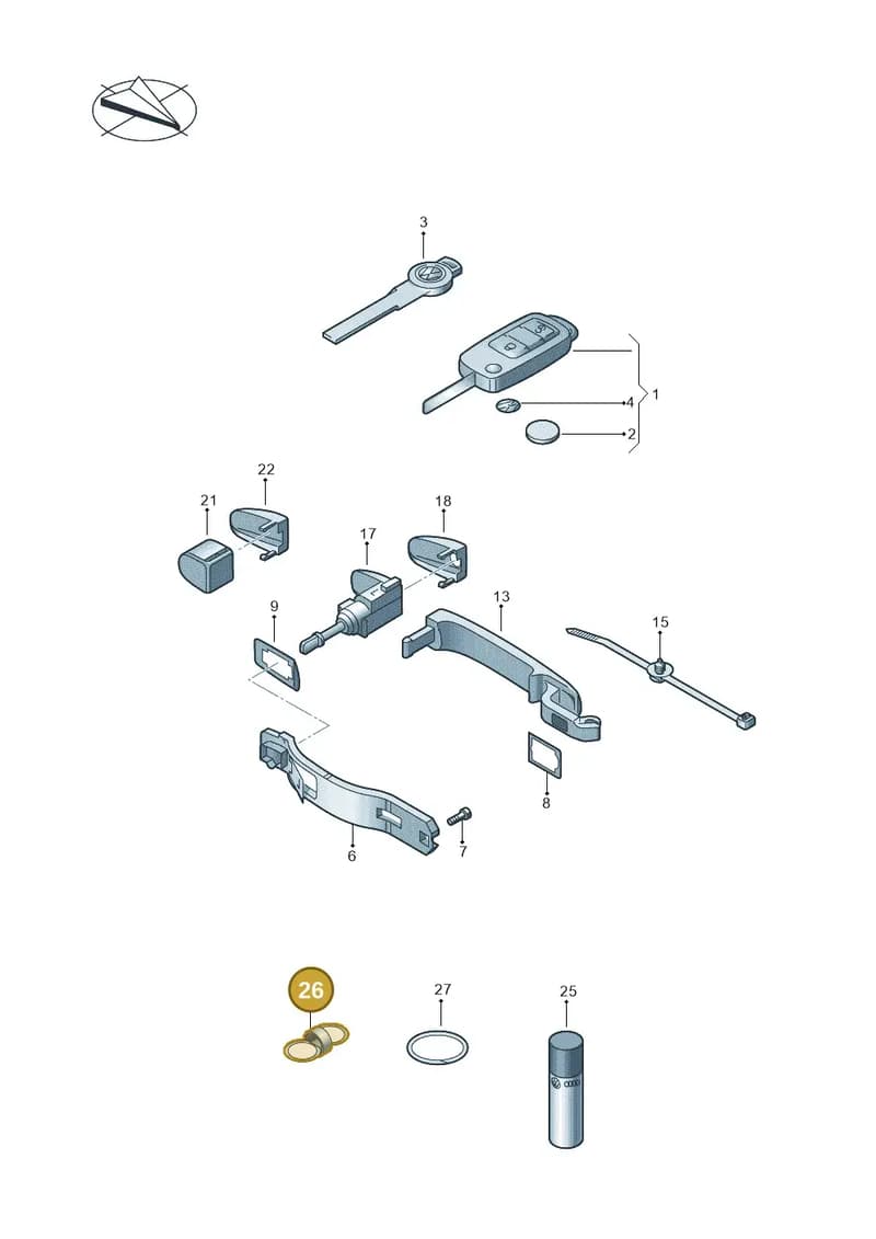 4D0905835 — Volkswagen Phaeton 4motion (2008-2010) diagram 258837100, position 26