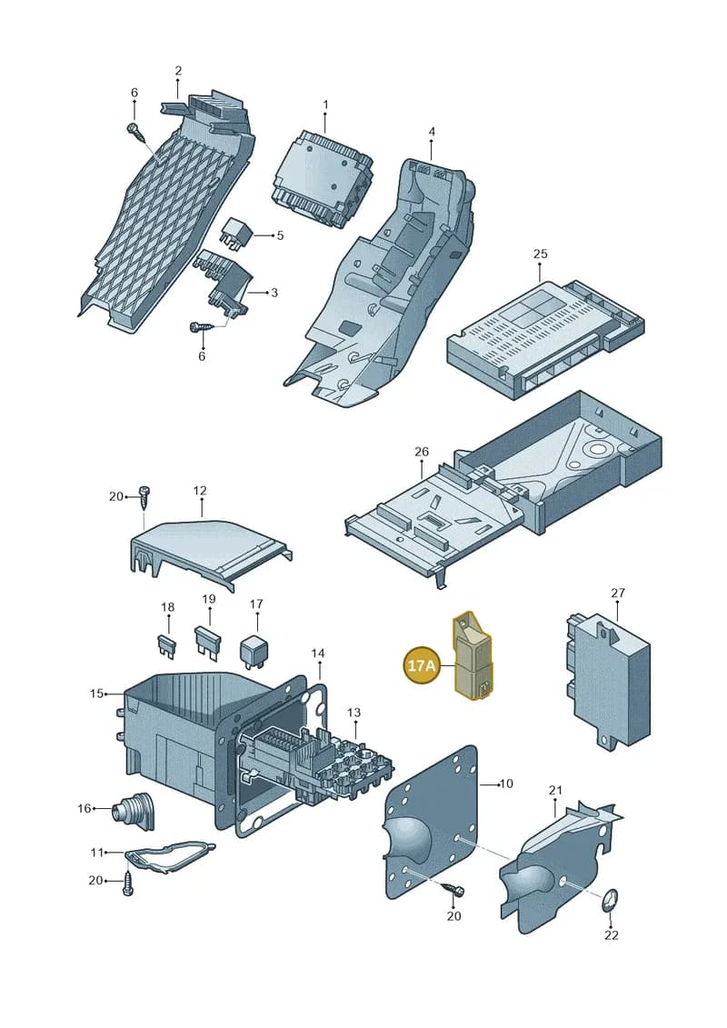 4E0907282B — Volkswagen Phaeton 4motion (2010-2016) diagram 258937000, position 17A