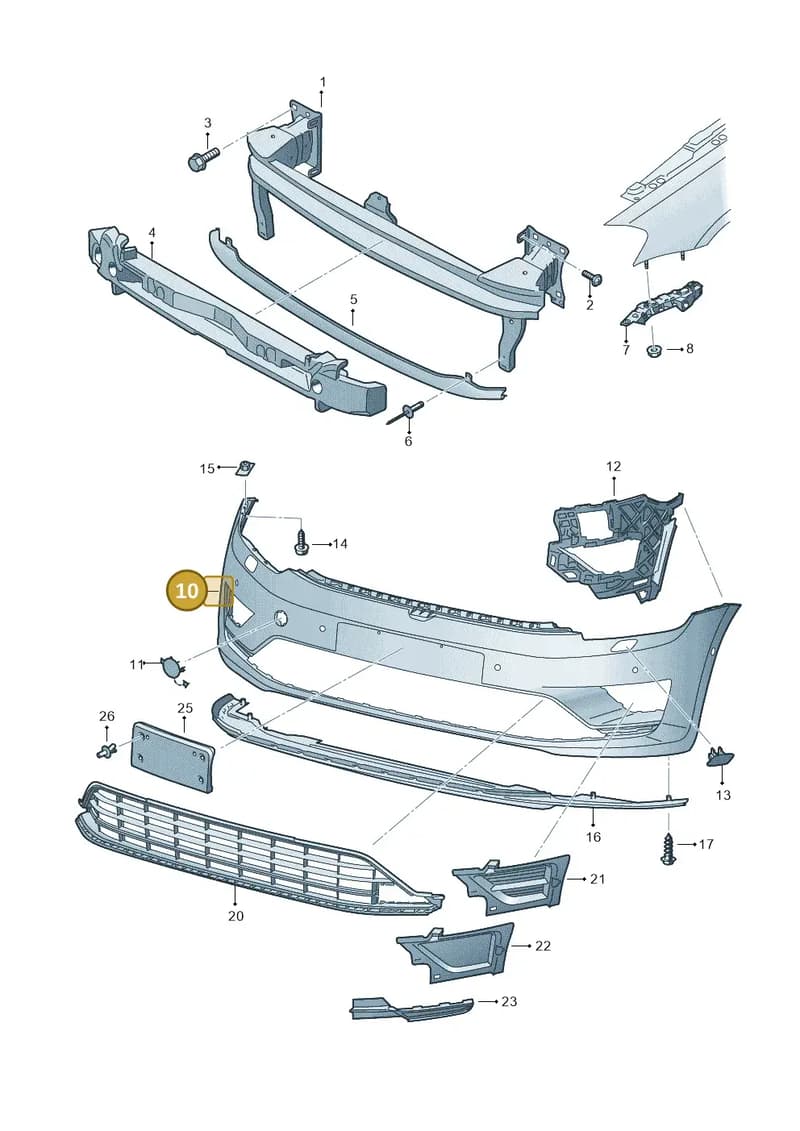 510807217CEGRU — Volkswagen Golf Sportsvan (2014-2020) diagram 780807000, position 10