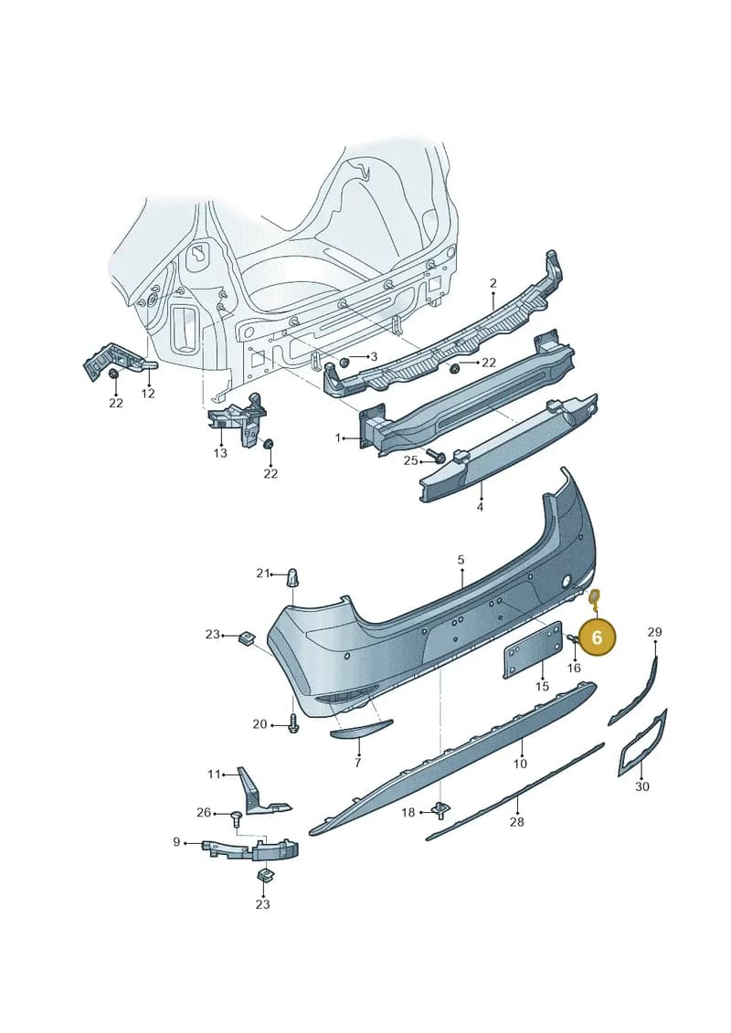 510807441AGRU — Volkswagen Golf Sportsvan 1.4 (2015-2020) diagram 769807050, position 6