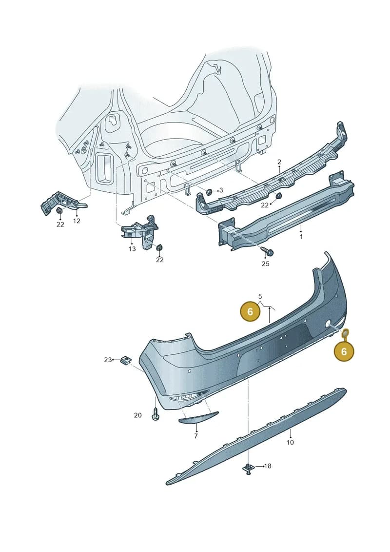 510807441AGRU — Volkswagen Golf Sportsvan (2014-2020) diagram 780807050, position 6