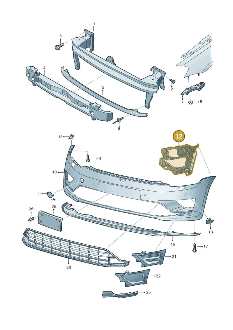 510807724D — Volkswagen Golf Sportsvan (2014-2020) diagram 780807000, position 12