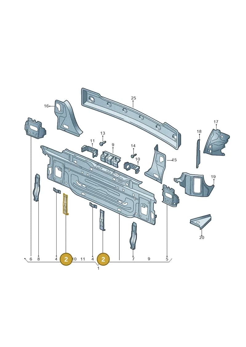 510813745 — Volkswagen Golf Sportsvan 1.6 (2014-2020) diagram 780813000, position 2