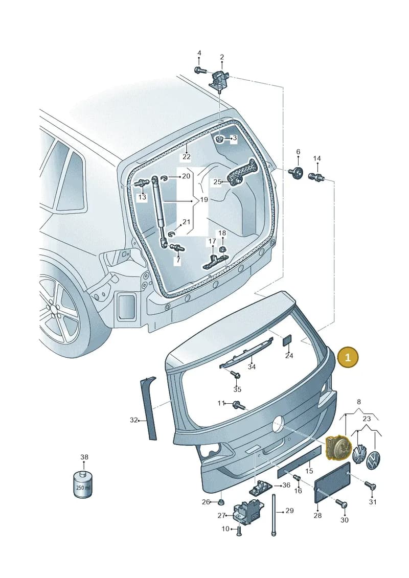 510827025AD — Volkswagen Golf Sportsvan (2014-2020) diagram 780827100, position 1
