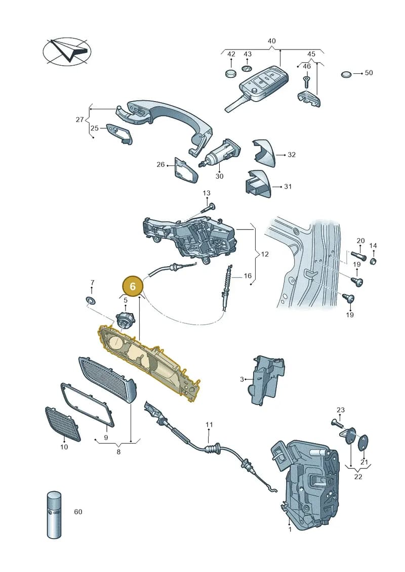 510837113JUBN — Volkswagen Golf Sportsvan (2014-2020) diagram 780837000, position 6