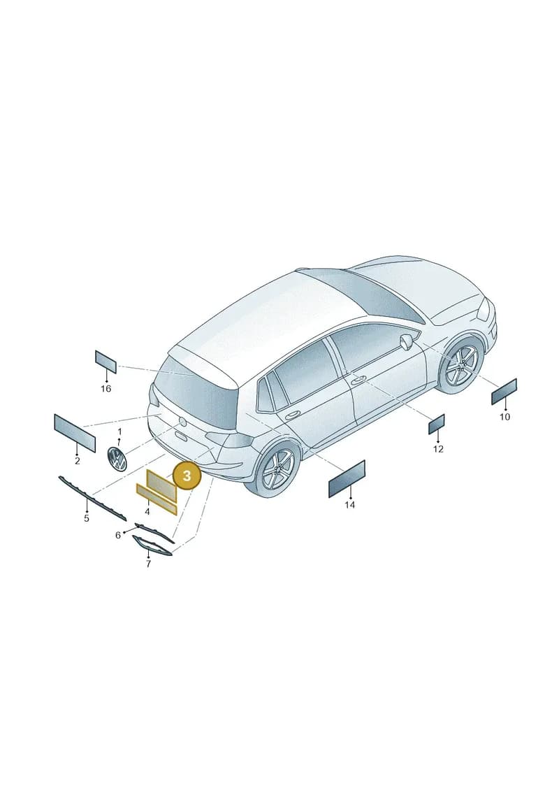 510853675L2ZZ — Volkswagen Golf Sportsvan (2014-2020) diagram 780853500, position 3