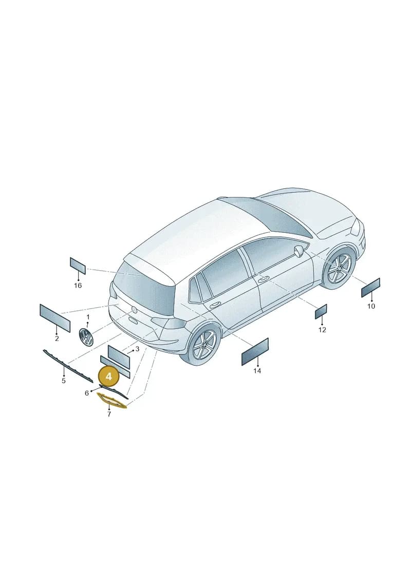 510853675NLFG — Volkswagen Golf Sportsvan (2014-2020) diagram 780853500, position 4