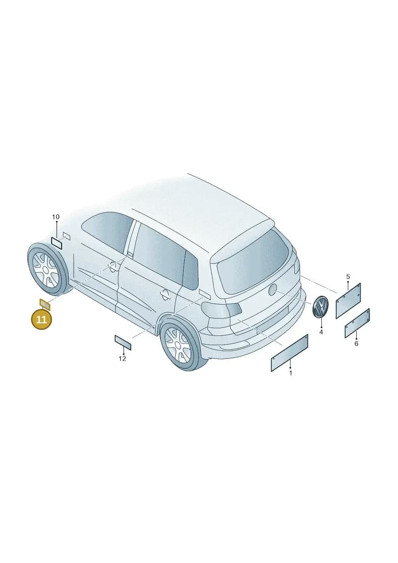 510853688FFOD — Volkswagen Tiguan (2011-2018) diagram 719853200, position 11