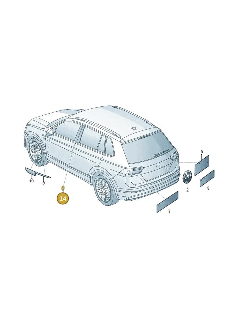 510853688MFOD — Volkswagen Tiguan (2017-) diagram 833853050, position 14