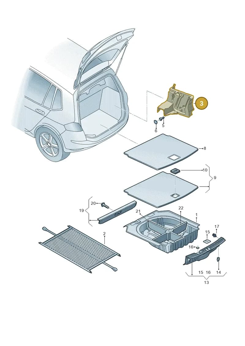 510858832A82V — Volkswagen Golf Sportsvan (2014-2020) diagram 780863800, position 3