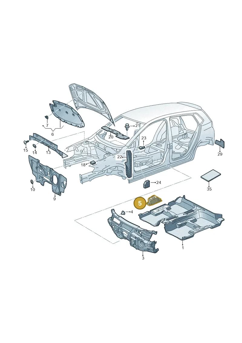 510864453A — Volkswagen Golf Sportsvan (2014-2020) diagram 780863200, position 5