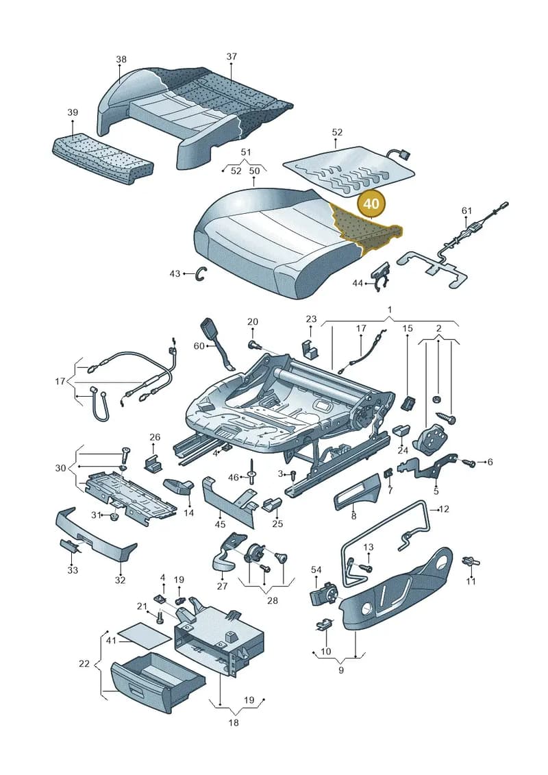 510881375 — Volkswagen Golf Sportsvan 1.6 (2014-2020) diagram 746881000, position 40
