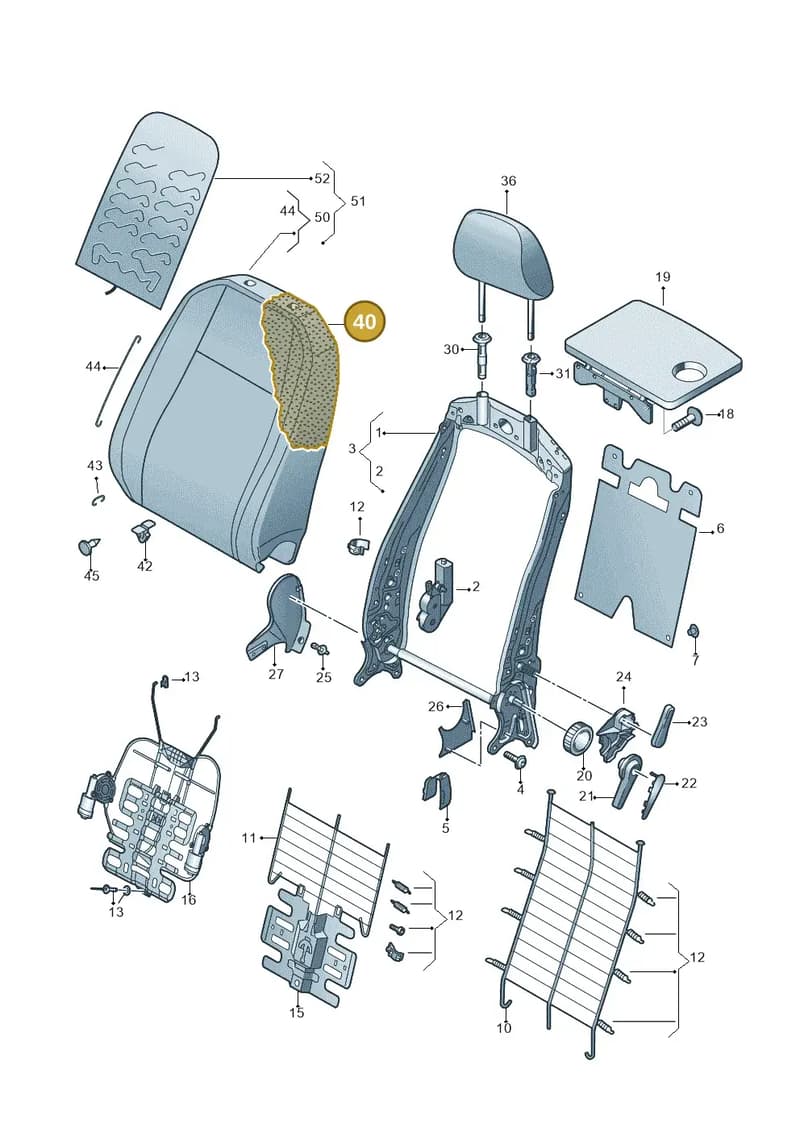 510881775D — Volkswagen Golf Sportsvan (2014-2020) diagram 780881500, position 40